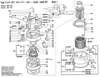 Bosch 0 601 971 281 GAS 1000 RF Industrial Vacuum Cleaner 110 V / GB Spare Parts GAS1000RF